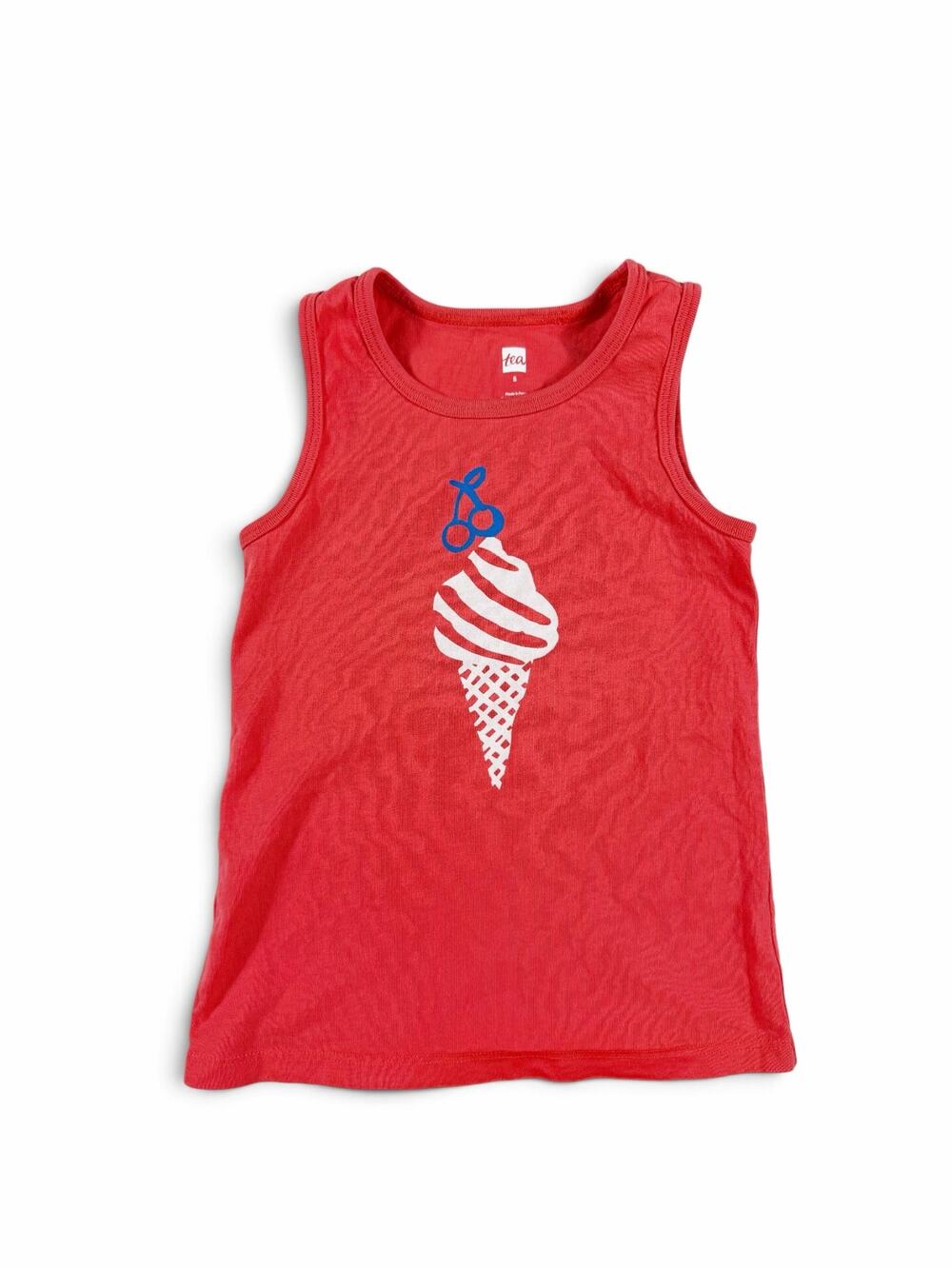 Tea Collection Ice Cream Cone Graphic Tank Top Red Size 5
